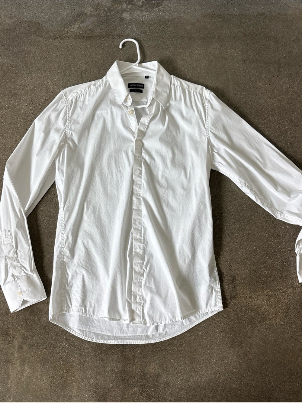Antony Morato White Men's Button-Up Dress Shirt slim fit